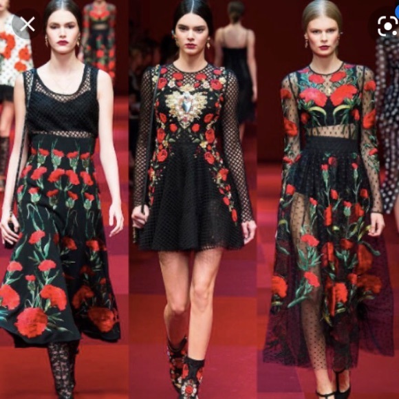 Dolce Gabbana Red Rose Bustier Silk 
